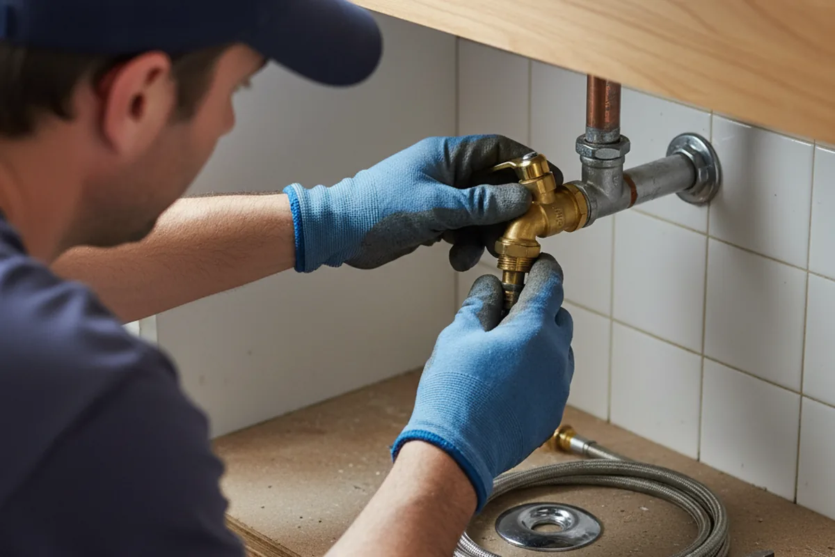 Shutoff valve and fitting work during Emergency Plumbing in Wellfleet